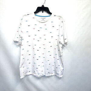Cactus Man T-Shirt Men’s Extra Large Multicolor Fish 100% Cotton Ricky Singe